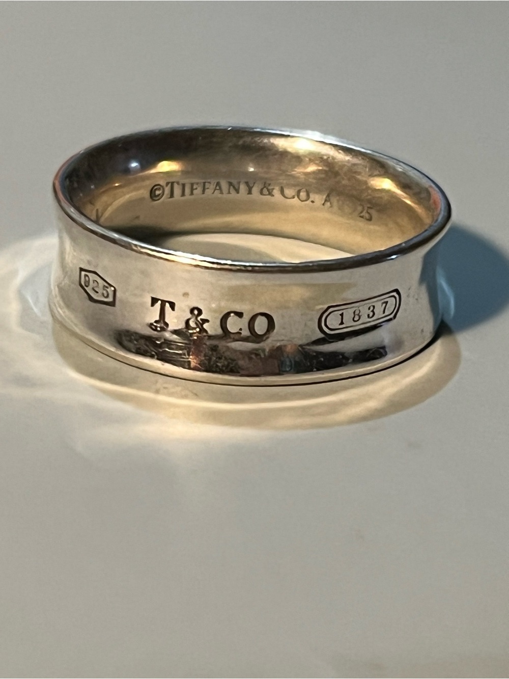 Tiffany & Co. 1837 Iconic 925 Sterling Silver Band Ring in US Sz 7 Unisex